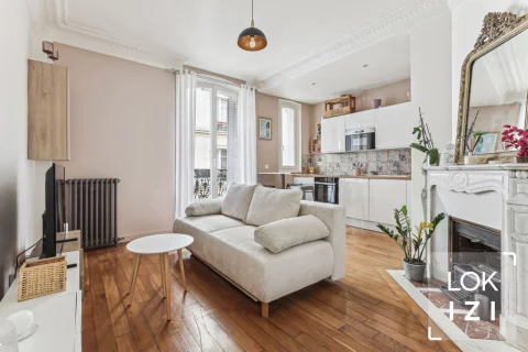 Location appartement meublé 2 pièces 39m² (Paris 20 - Gambetta)