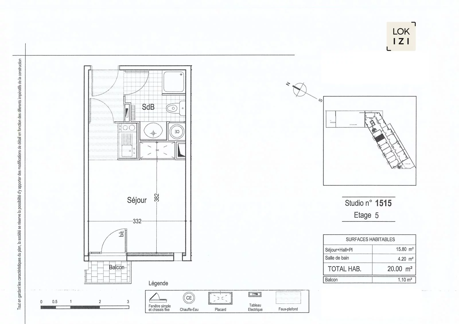 Vente studio meubl� 19m� (Avignon - gare TGV)