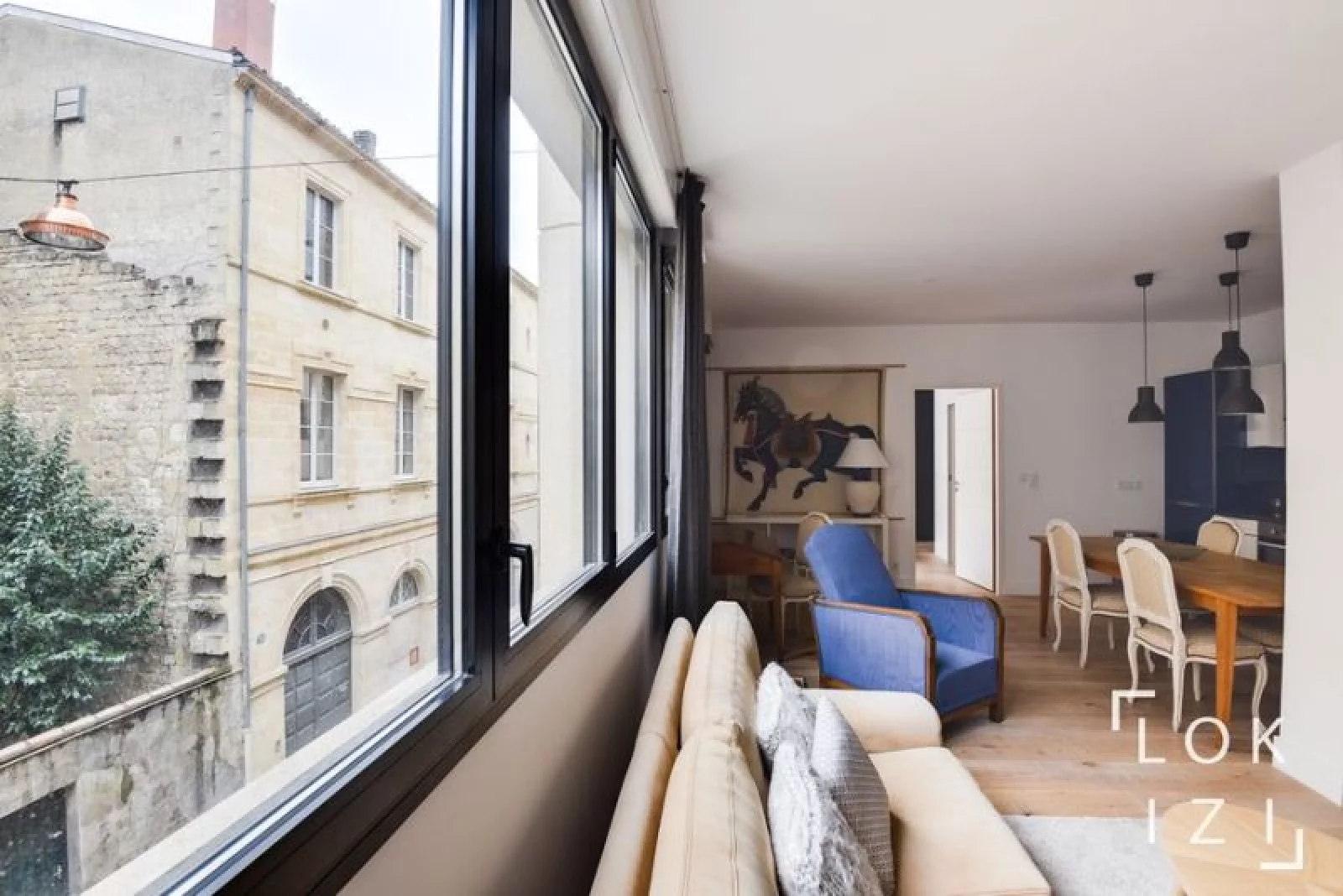 Location appartement meublé 3 pièces 70m²  (Bordeaux centre - Pey Berland)