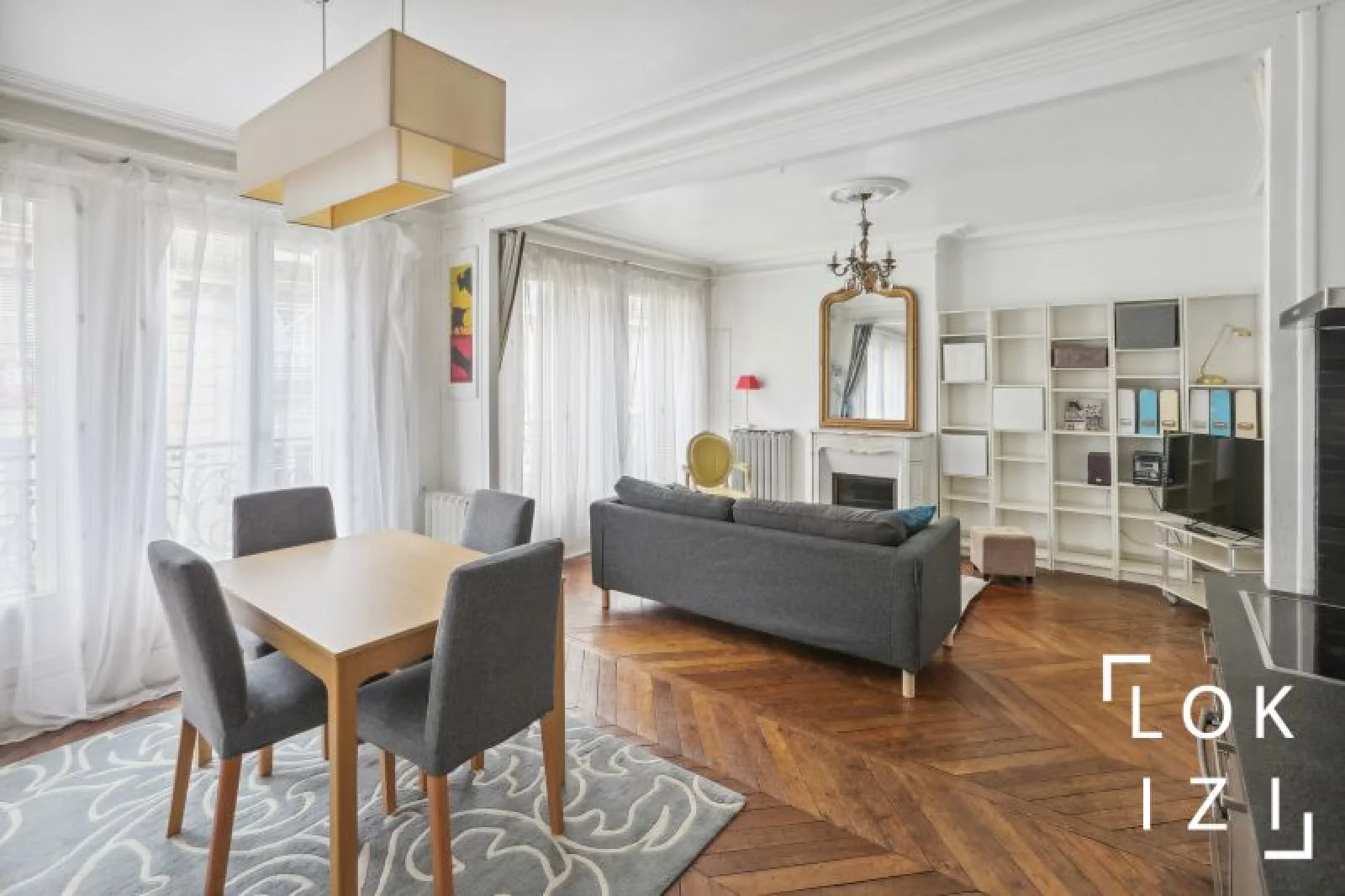 Location appartement meubl 3 pices 57m (Paris 17)