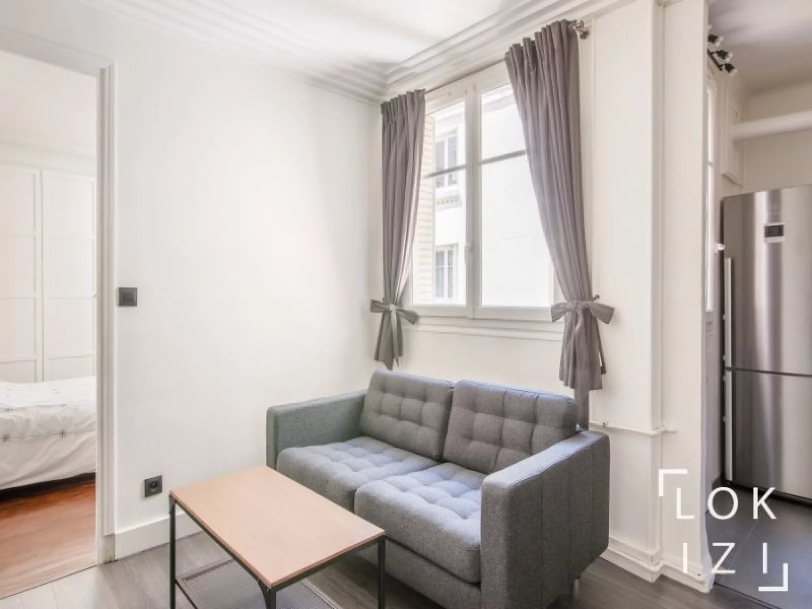Location appartement meublé 2 pièces 36m² (Paris - 20ème) 