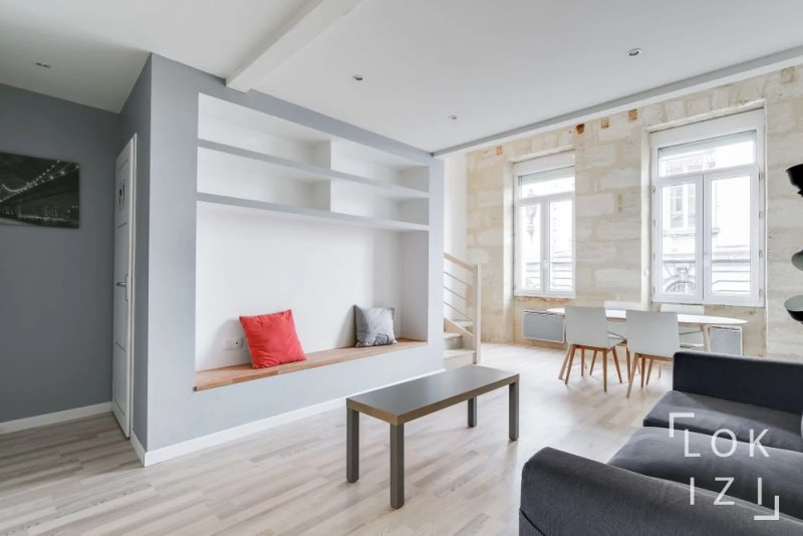 Location appartement meubl duplex 65m (Bordeaux centre)