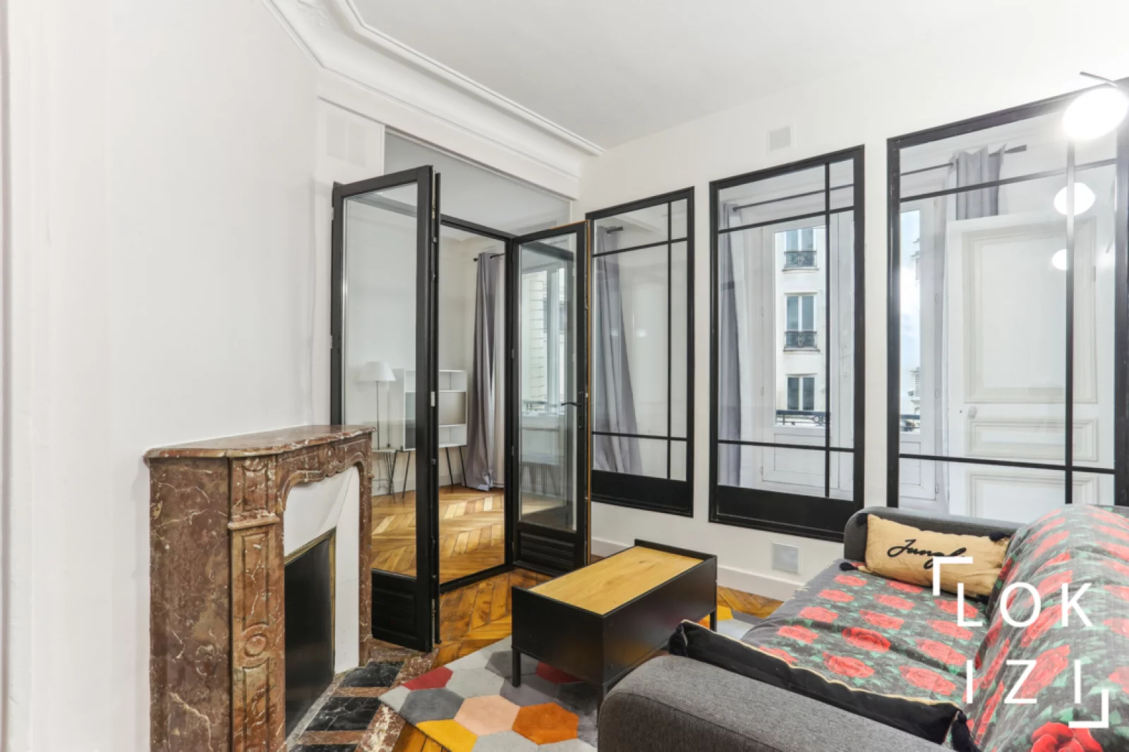 Location appartement meubl 3 pices 57m (Paris 19 - Buttes Chaumont)