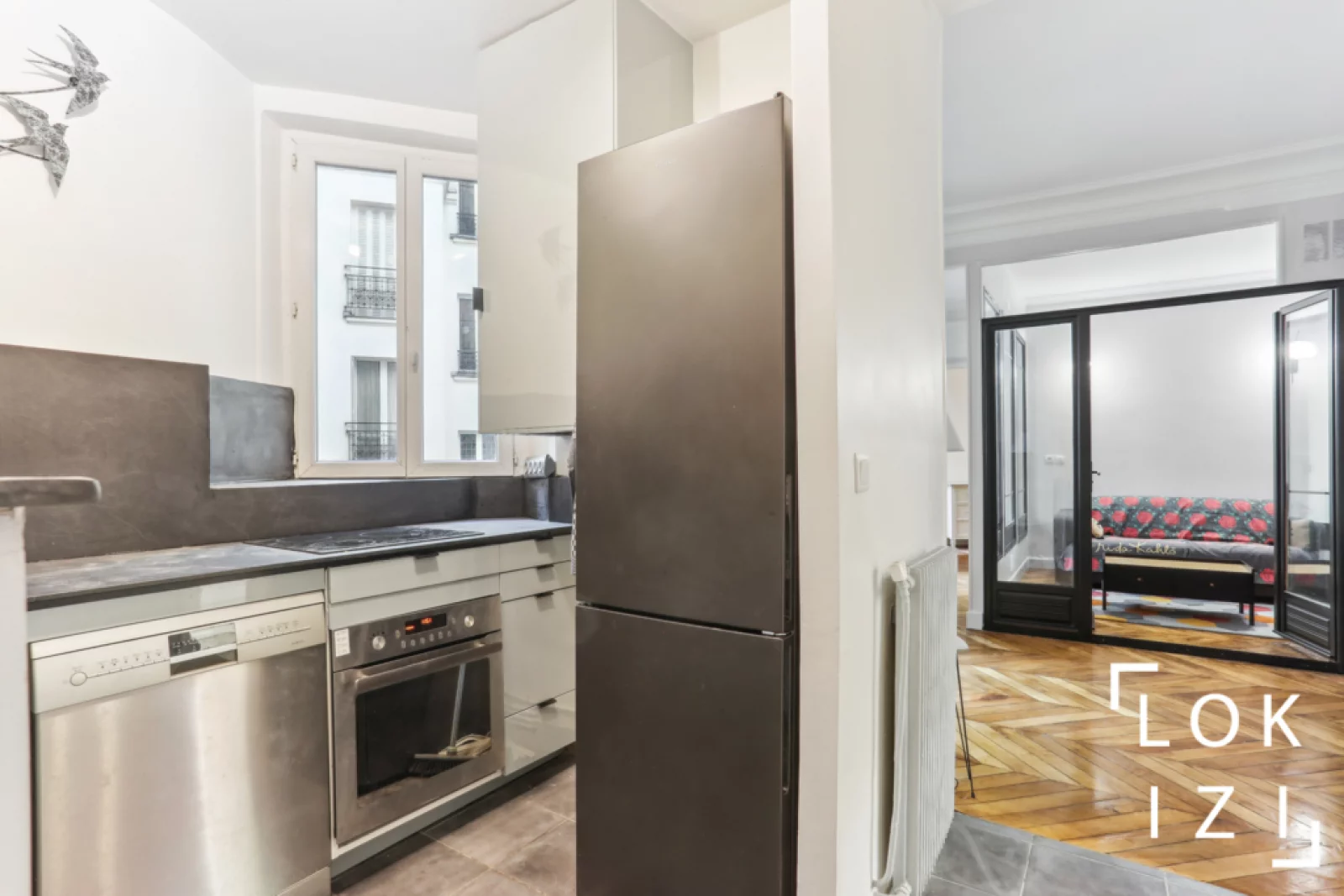 Location appartement meubl 3 pices 57m (Paris 19 - Buttes Chaumont)