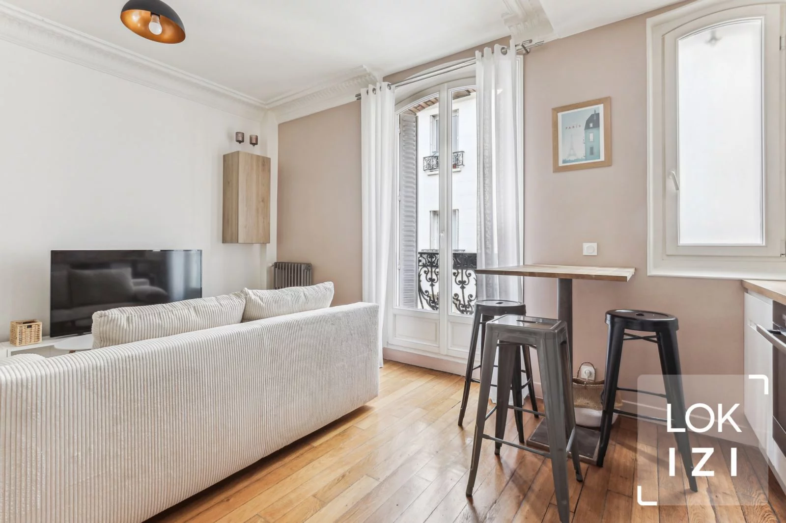 Location appartement meubl 2 pices 39m (Paris 20 - Gambetta)